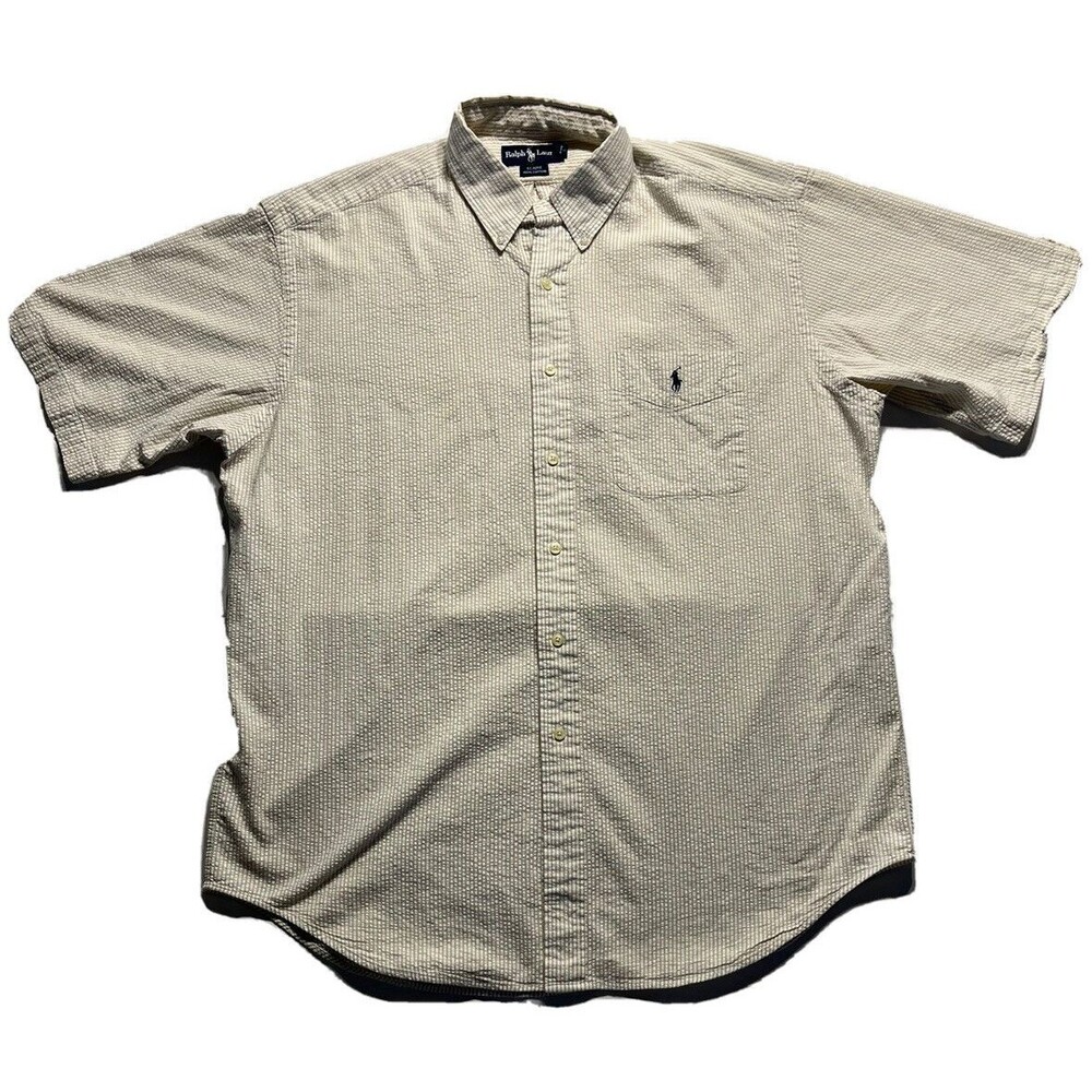 Ralph Lauren Blaire Men's Size L Short Sleeve Plaid Polo Shirt Pre-Owned